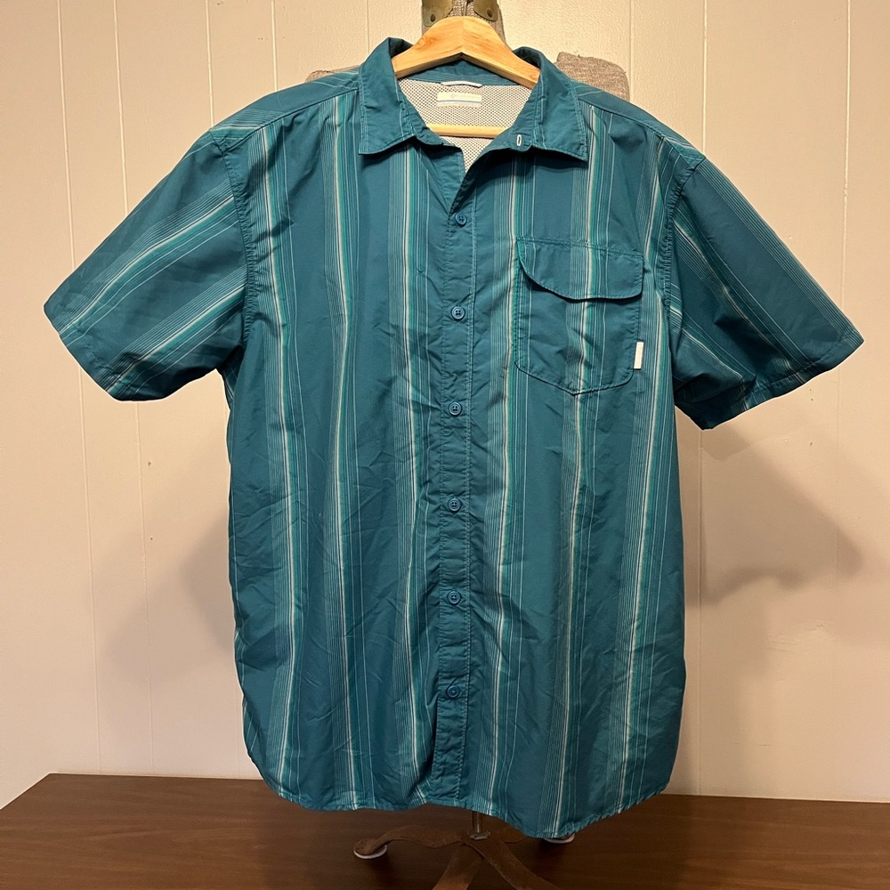 Columbia Men’s Fishing Casual Sports Button Down Short Sleeved Shirt XL